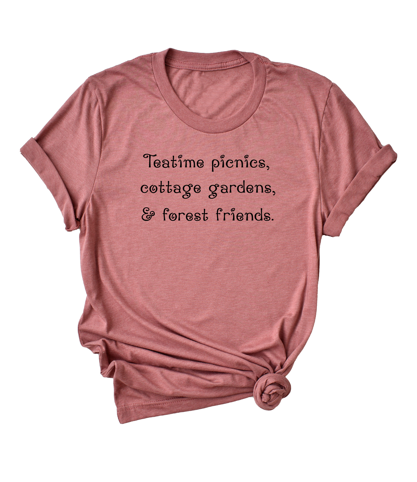 Teatime Picnics (black) short sleeve unisex T-shirt