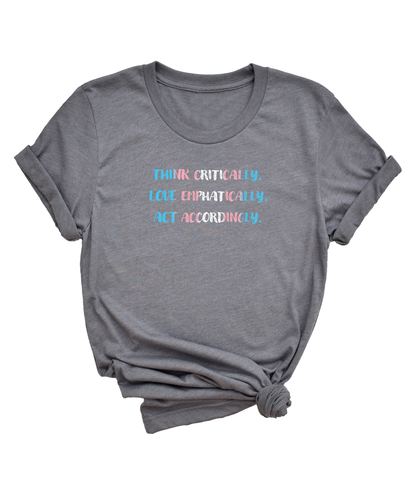 Act Accordingly (trans) short sleeve unisex T-shirt