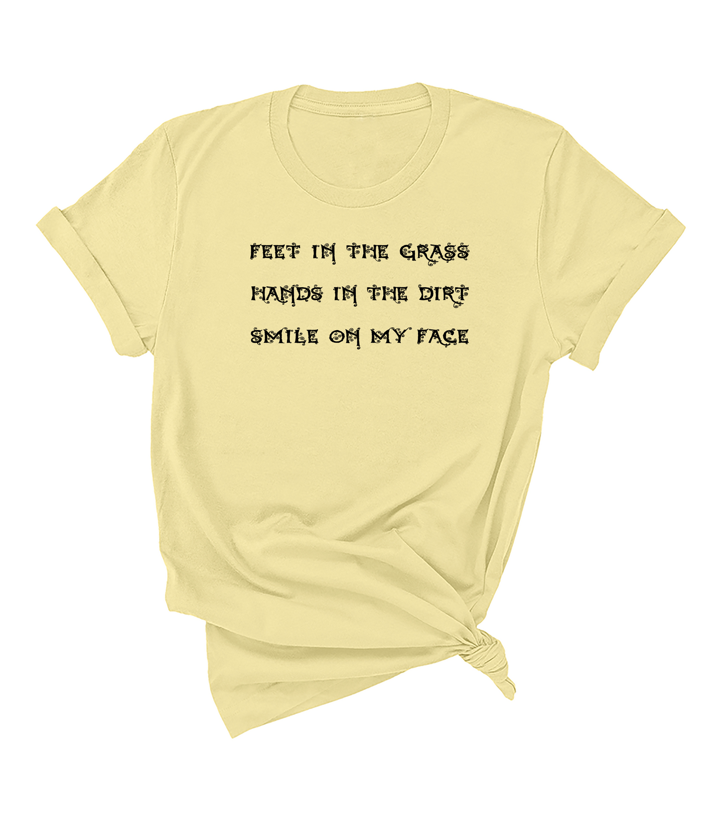 Feet In The Grass - Nature (black) short sleeve unisex T-shirt