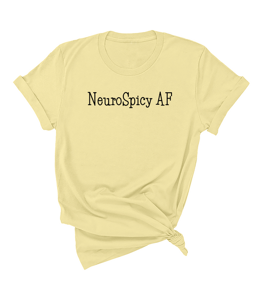 NeuroSpicy AF (black) short sleeve unisex T-shirt