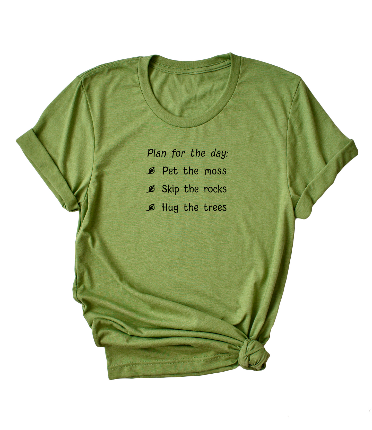 Plan For The Day - Nature (black) short sleeve unisex T-shirt