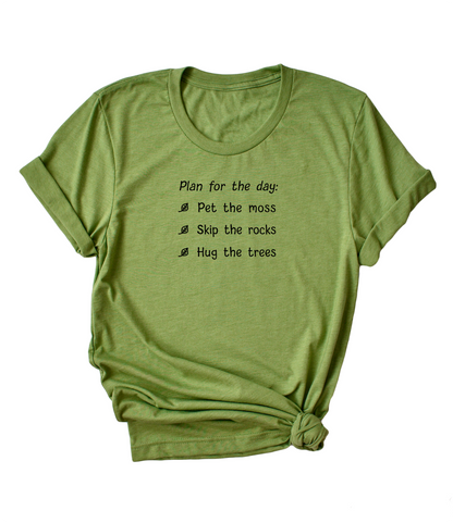 Plan For The Day - Nature (black) short sleeve unisex T-shirt