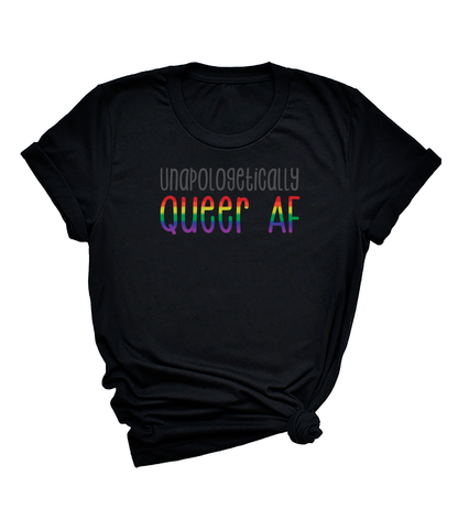 Queer AF (pride) short sleeve unisex T-shirt