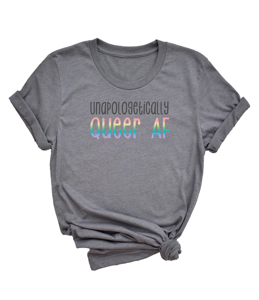 Queer AF (prism) short sleeve unisex T-shirt