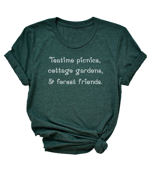 Teatime Picnics (white) short sleeve Unisex T-shirt